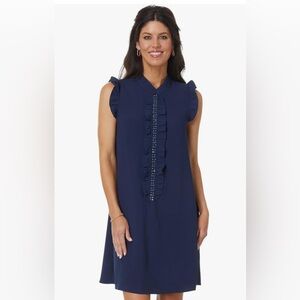 Lilly Pulitzer Adalee Shift Dress, Lined, Sleeveless, True Navy, Size 14, NWT